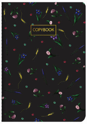 Тетрадь 40 л. в клетку обложка SoftTouch, фольга, бежевая бум. 70 г/м2, сшивка, А5 (147х210 мм), FLOWERS, BRAUBERG, 403773