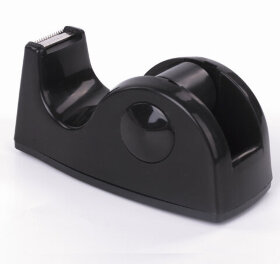 Диспенсер для клейкой ленты BRAUBERG настольный, утяжеленный, средний, черный, 11,8х5х5 см, 440142