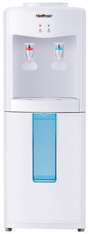Кулер для воды HOT FROST V118E, напольный, НАГРЕВ/ОХЛАЖДЕНИЕ ЭЛЕКТРОННОЕ, 2 крана, белый, 120211802