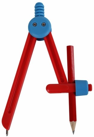 Циркуль ПИФАГОР пластиковый, с карандашом, 110 мм, в чехле, 210236