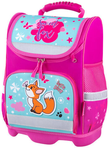 Ранец ЮНЛАНДИЯ WISE, 1 отделение, 3 кармана, устойчивое дно, "Lovely fox", 37x29х15 см, 271396