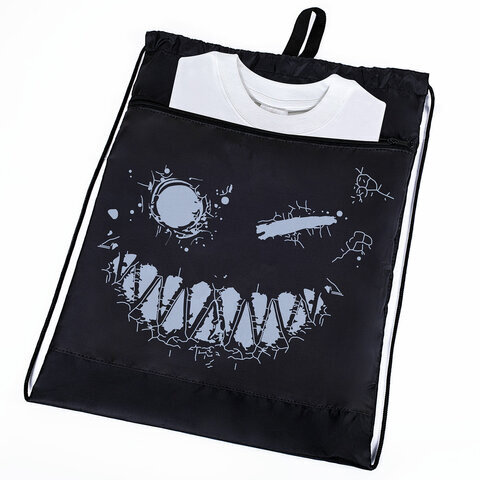 Мешок для обуви BRAUBERG, с петлёй, карман на молнии, 47х37 см, "Don't be afraid", 271609