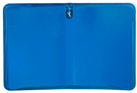 Папка для документов и тетрадей на молнии пластиковая BRAUBERG А4, 320х230 мм, синяя, 271715