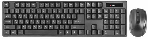 Набор беспроводной DEFENDER #1 C-915, USB, клавиатура, мышь 3 кнопки+1 колесо-кнопка, черный, 45915