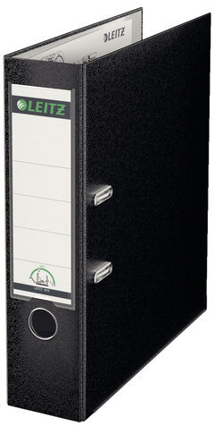 Папка-регистратор LEITZ, механизм 180°, покрытие пластик, 80 мм, черная, 10101295, 10101295P