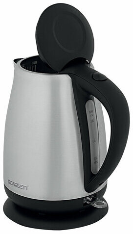 Чайник SCARLETT SC-EK21S93, 1,7 л, 2200 Вт, закрытый нагревательный элемент, сталь