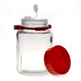 Банка герметичная с красной крышкой, объем 5000 мл, стекло, &quot;Харвест&quot;, PASABAHCE, 80007СЛ1