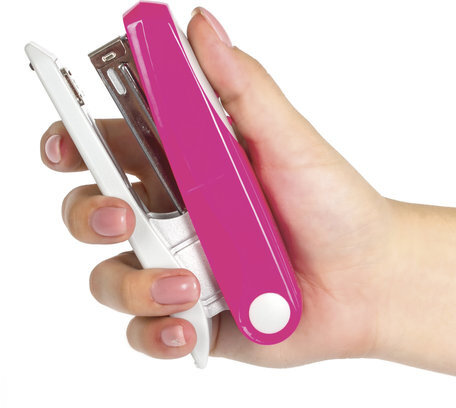 Степлер №24/6, 26/6 BRAUBERG "Germanium", до 20 листов, розовый, ГАРАНТИЯ 5 ЛЕТ, 226575