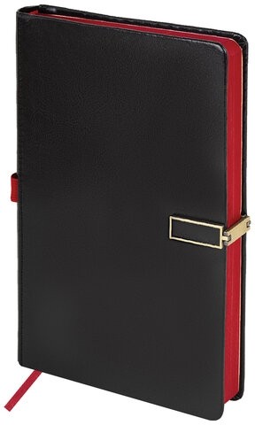 Скетчбук, слоновая кость 140 г/м2 130х210 мм, 80 л., КОЖЗАМ, застежка металл, BRAUBERG ART CLASSIC, "Inspiration", под кожу, черный, 116464