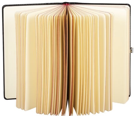 Скетчбук, слоновая кость 140 г/м2 130х210 мм, 80 л., КОЖЗАМ, застежка металл, BRAUBERG ART CLASSIC, "Inspiration", под кожу, черный, 116464