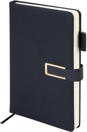 Ежедневник недатированный А5 143х210мм BRAUBERG Deluxe, под кожу, магнит 160л, черный, 117414, 117141