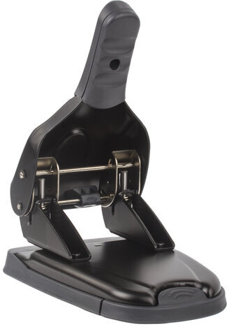 Дырокол металлический МОЩНЫЙ BRAUBERG "Heavy duty" до 65 листов, эргономичный, черный