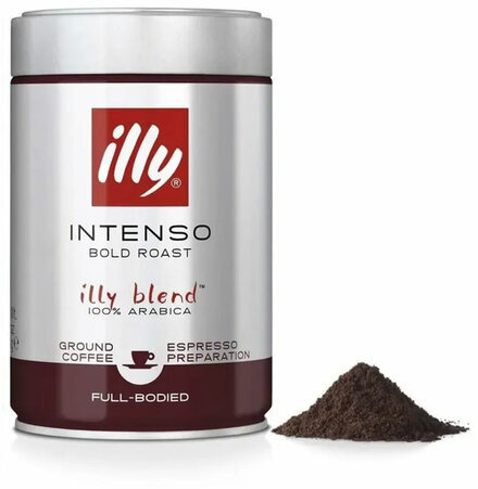 Кофе молотый ILLY "Intenso" ИТАЛИЯ, 250 г, жестяная банка, 46
