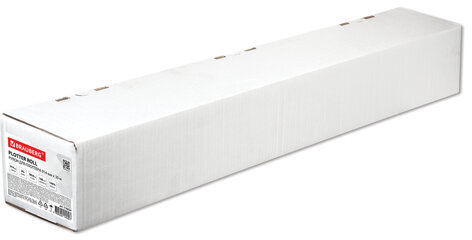 Рулон для плоттера, 914 мм х 30 м х втулка 50,8 мм, 160 г/м2, белизна CIE 146%, BRAUBERG, 110624