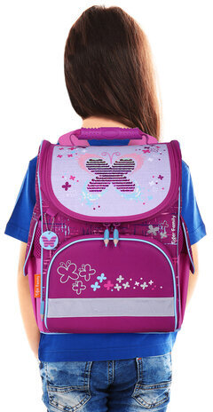 Ранец TIGER FAMILY для начальной школы, Nature Quest, "Playful Butterfly", 35х31х19 см, 228883, TGNQ-061A