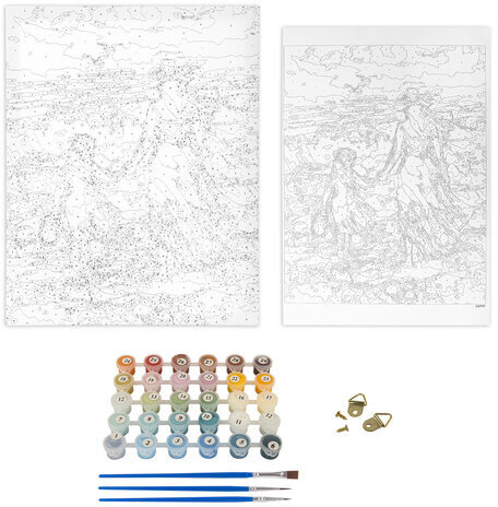 Картина по номерам 40х50 см, ОСТРОВ СОКРОВИЩ "На прогулке с мамой", на подрамнике, акрил, 662909