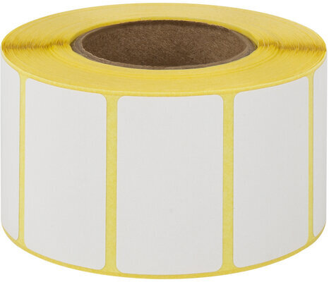 Этикетка термотрансферная ПОЛУГЛЯНЕЦ (43х25 мм), 1000 этикеток в ролике, 52199