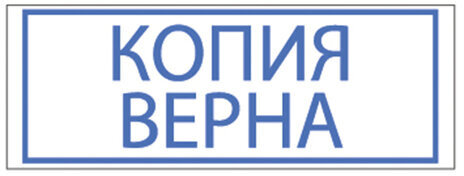 Штамп стандартный "КОПИЯ ВЕРНА", оттиск 38х14 мм, синий, TRODAT 4911P4-3.45, 4911-3.45