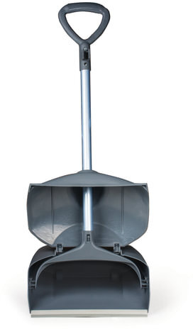 Совок для мусора закрывающийся + щетка, на рукоятках 94 см (помещение/улица) LAIMA PROFESSIONAL, 601508