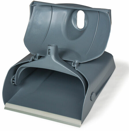 Совок для мусора закрывающийся + щетка, на рукоятках 94 см (помещение/улица) LAIMA PROFESSIONAL, 601508