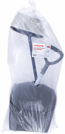 Совок для мусора закрывающийся + щетка, на рукоятках 94 см (помещение/улица) LAIMA PROFESSIONAL, 601508