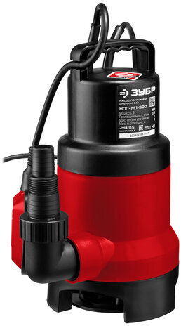 Дренажный насос для грязной воды ЗУБР НПГ-М1-900, 900 Вт, 230 л/мин, погружной, НПГ-М1-900