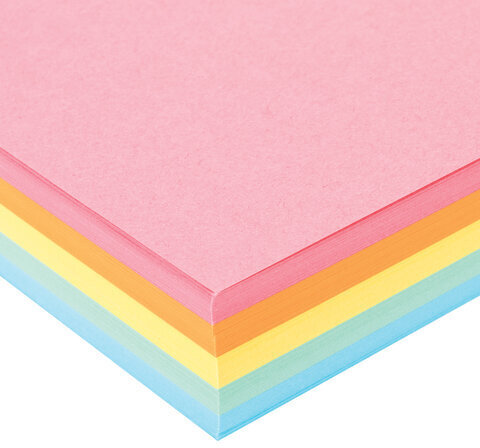 Бумага цветная BRAUBERG, А4, 80 г/м2, 250 л., (5 цветов х 50 л.), медиум, для офисной техники, 112465