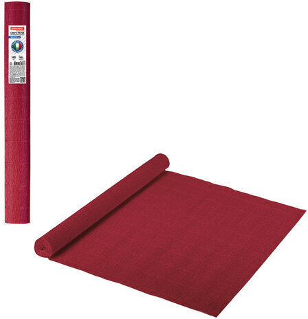 Бумага гофрированная/креповая (ИТАЛИЯ) 140 г/м2, 50х250 см, гранат (983), BRAUBERG FIORE, 112580