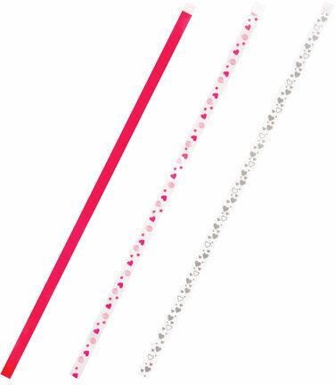 Закладки-ляссе фактурные для книг А4 (длина 38 см) "LOVE", клейкий край, 3 ленты, ПИФАГОР, 112968