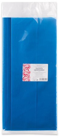 Скатерть одноразовая из нетканого материала спанбонд, 140х110 см, ИНТРОПЛАСТИКА, синяя