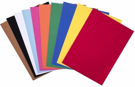 Цветная бумага А4 БАРХАТНАЯ САМОКЛЕЯЩАЯСЯ, 10 листов 10 цветов, 110 г/м2, BRAUBERG, 113502
