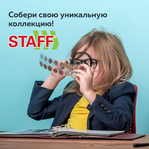 Листы-вкладыши для альбома "OPTIMA" на 3 боны (купюры), КОМПЛЕКТ 10 шт., 200х250 мм, ПВХ, STAFF, 238082