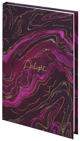 Блокнот А5 (134х206 мм), 80 л., твёрдый, клетка, фольга, STAFF, "Marble", 114429