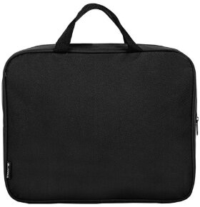 Папка на молнии с ручками STAFF EVERYDAY, А4, ширина 80 мм, полиэстер, черная, 270918