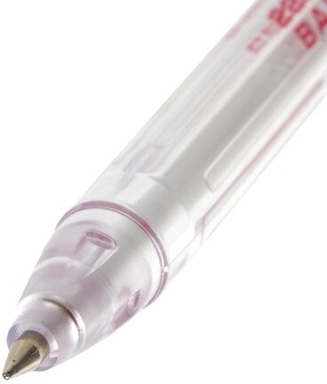 Ручка шариковая масляная PENSAN "Global-21", КРАСНАЯ, корпус прозрачный, узел 0,5 мм, линия письма 0,3 мм, 2221, 2221/12