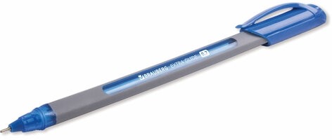 Ручка шариковая масляная BRAUBERG "Extra Glide Soft Grey", СИНЯЯ, узел 0,7 мм, линия письма 0,35 мм, 142929