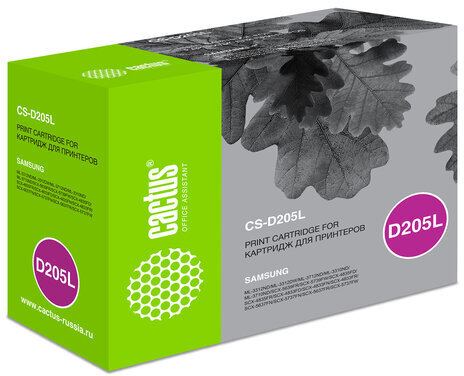 Картридж лазерный CACTUS (CS-D205L) для SAMSUNG ML-3310ND/3710D/3710ND, ресурс 5000 стр.