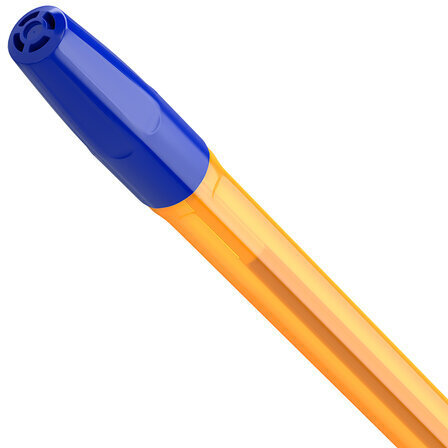 Ручка шариковая BRAUBERG "M-500 ORANGE TONE", СИНЯЯ, корпус тонированный оранжевый, узел 0,7 мм, линия письма 0,35 мм, 143451