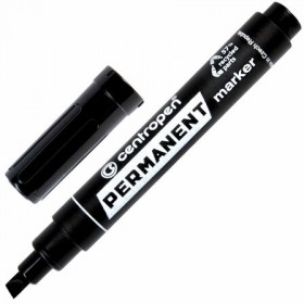 Маркер перманентный CENTROPEN 8576, ЧЕРНЫЙ, скошенный наконечник, 1-4,6 мм, 5 8576 0112