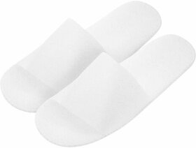 Тапочки одноразовые &quot;Антикризисные&quot; открытые КОМПЛЕКТ 25 пар спанбонд, р. 37-42, белые, SMZ