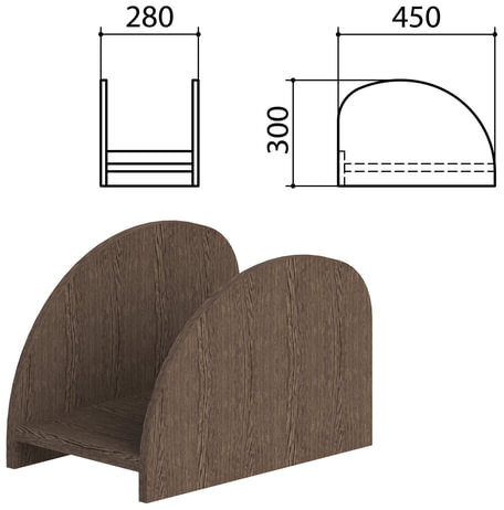 Подставка под системный блок "Канц", цвет венге, ПК01.16