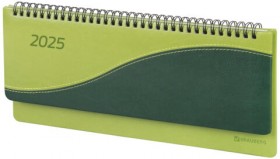 Планинг датированный 2025 305х140 мм BRAUBERG &quot;Bond&quot;, под кожу, светло-зеленый, 115690