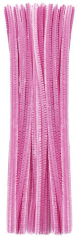 Проволока синельная для творчества "Пушистая", розовая, 30 шт., 0,6х30 см, ОСТРОВ СОКРОВИЩ, 661537