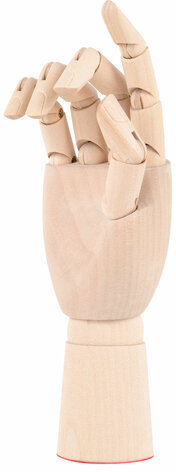 Манекен художественный "РУКА" правая, высота 18 см, дерево, BRAUBERG ART CLASSIC, 192515