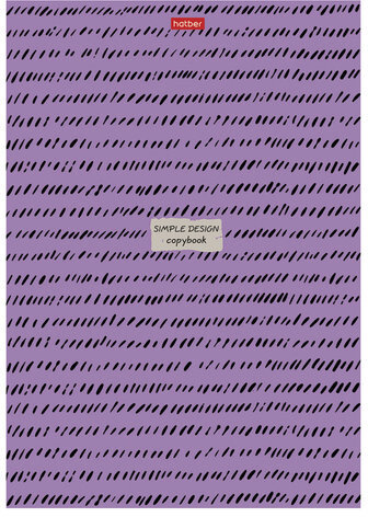 Тетрадь А4, 96 л., HATBER, гребень, клетка, обложка картон, "Simple design" (4 вида), 96Т4В1гр