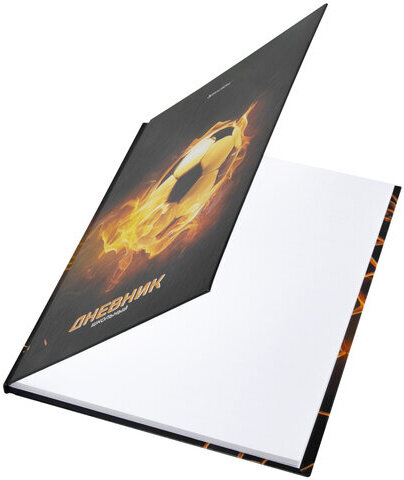 Дневник МП 1-11 класс 48 л., твердый, BRAUBERG, глянцевая ламинация, с подсказом, "Футбол", 106644