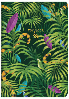 Тетрадь 40 л. в клетку обложка SoftTouch, бежевая бумага 70 г/м2, сшивка, А5 (147х210 мм), ТРОПИКИ, BRAUBERG, 403774