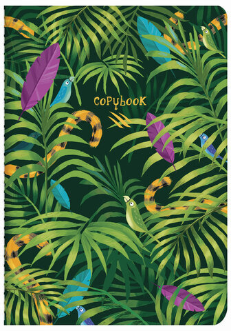 Тетрадь 40 л. в клетку обложка SoftTouch, бежевая бумага 70 г/м2, сшивка, А5 (147х210 мм), ТРОПИКИ, BRAUBERG, 403774