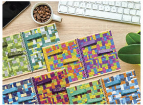 Тетрадь А5, 96 л., ПЗМБ, гребень, клетка/линия, TWIN лак, перевёртыш (4 обложки), &quot;Легко!&quot;, 028541