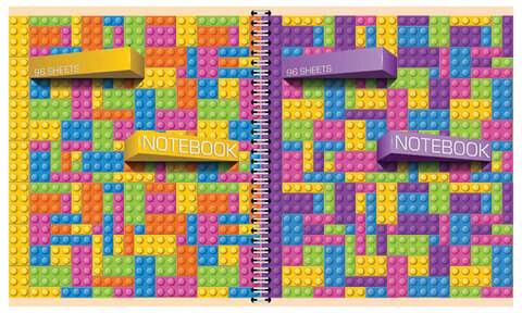 Тетрадь А5, 96 л., ПЗМБ, гребень, клетка/линия, TWIN лак, перевёртыш (4 обложки), "Легко!", 028541